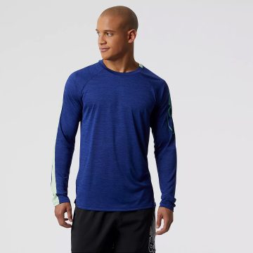 Camisa New Balance Original Vb1-Impact Run Azul Para Hombres