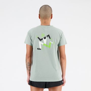 Alternative view of Camisa Deportiva New Balance Original Accelerate Verde Mujer