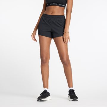 Pantaloneta New Balance Original Rc Short 3'' Negro Mujer