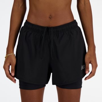 Pantaloneta New Balance Original Sport Ess Negro Para Mujer