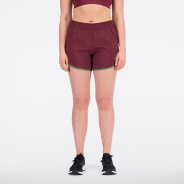 Pantaloneta New Balance Original Accelerate 5" Rojo Mujer