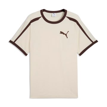 Camisa Deportiva Puma Original T7 BigCat Ringer Beige Hombre