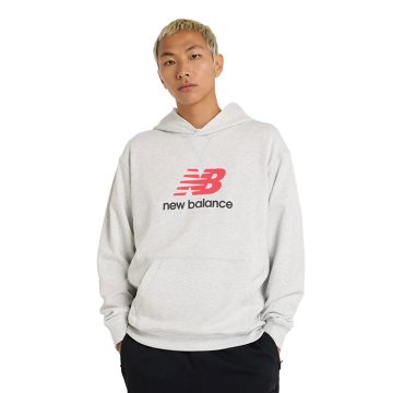 Hoodie New Balance Originales French Terry Gris Para Hombres