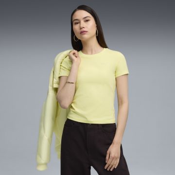 Tshirt Puma Original Wardrobe Ess Slim Amarillo Para Mujer