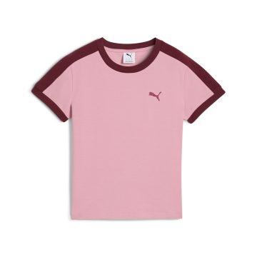 Camisa Deportiva Puma Original T7 Slim Tee W Rosa Para Mujer