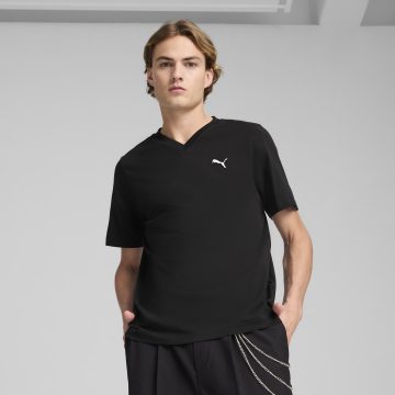 Tshirt Puma Original Ess No. 1 Logo V-Neck Negro Para Hombre