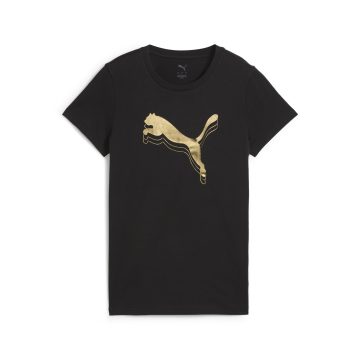 Tshirt Puma Original Essential Metallic Tee Negro Para Mujer