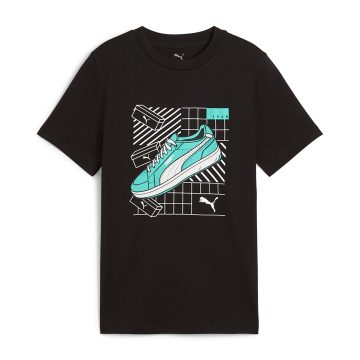 Camisa Deportiva Puma Original Graphics IV B Negro Para Niño