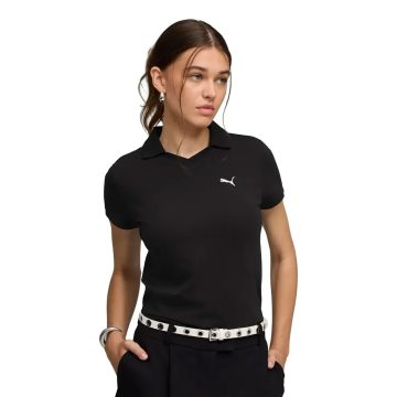 Alternative view of Camisa Tipo Polo Puma Originales Essentials Baby Negro Mujer