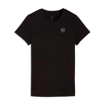 Camisa Deportiva Puma Original Ess Elevated Negro Para Mujer