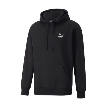 Hoodie Puma Original Classic Small Logo Fl Negro Para Hombre
