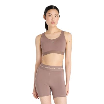 Top Deportivo New Balance Original Essential Café Para Mujer