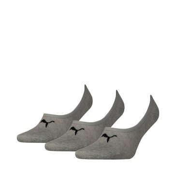 Medias Deportivas Puma Originales Footie 3 Pares Gris