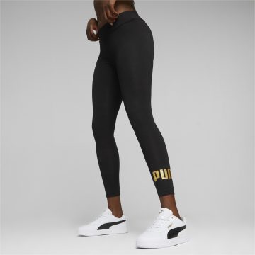 Leggings Puma Original Essential+ Metallic Negro Para Mujer