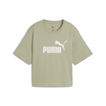 Camisa Deportiva Puma Original Ess Cropped Verde Para Mujer