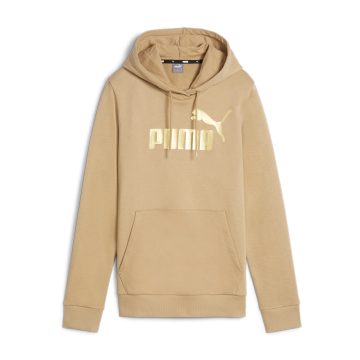 Hoodie Puma Originals Ess Metallic Logo Tr Blanco Para Mujer