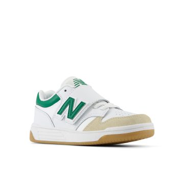 Alternative view of Tenis Deportivos New Balance 480 Blanco/Verde Niños