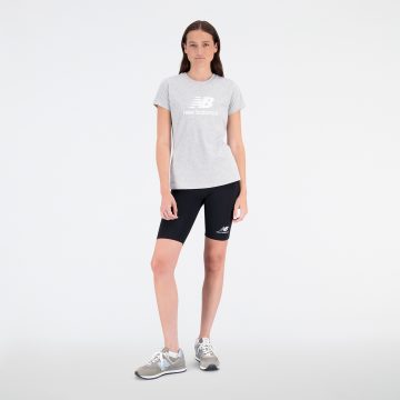 Camisa Deportiva New Balance Original Ess Stacked Gris Mujer
