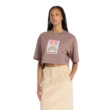 Camisa Deportiva New Balance Original AthGradient Café Mujer