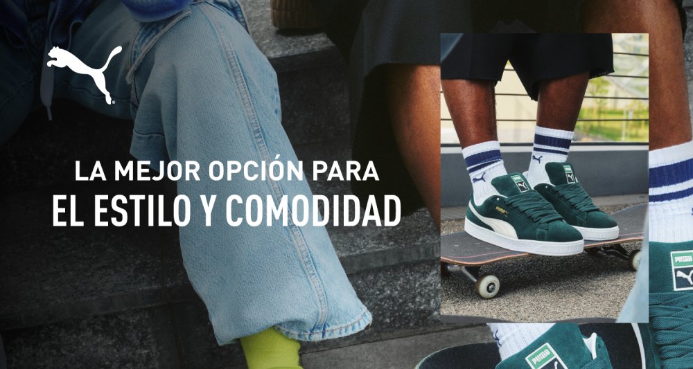 Tenis Puma Transport para hombre en un entorno urbano, destacando su diseño moderno y ergonómico