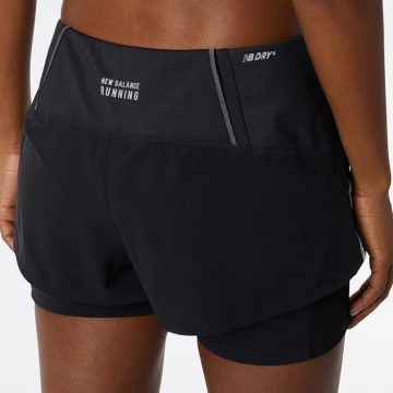 Alternative view of Pantaloneta New Balance Original Impact Run Negro Para Mujer