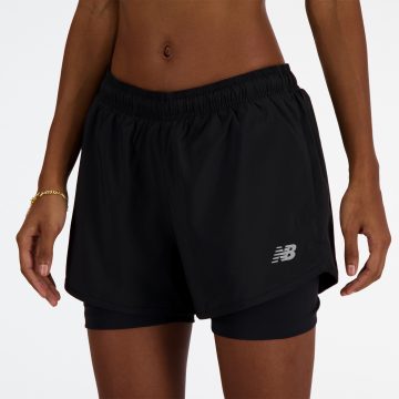 Pantaloneta New Balance Original Sport Ess Negro Para Mujer