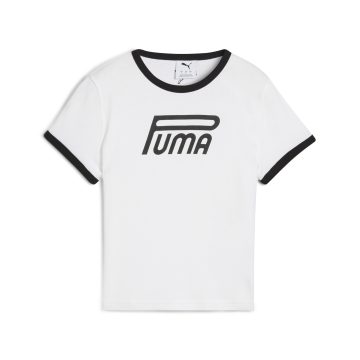Camisa Deportiva Puma  Future Archive Original Blanco Mujer
