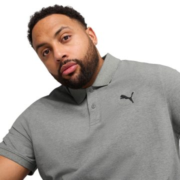 Camisa Polo Marca Puma Ess Small Pique Original Gris Hombre