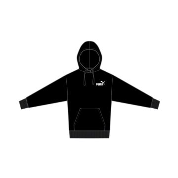 Hoodie Puma Original Ess No. 1 Logo Comfort Negro Mujer