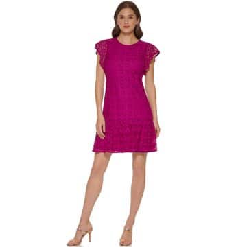 Alternative view of Vestido Original DKNY Elegante Morado Para Mujer