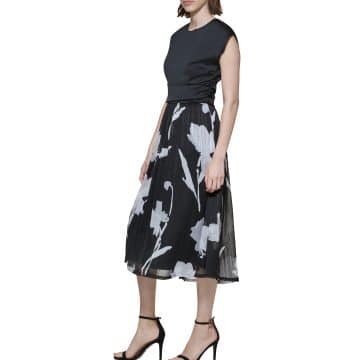 Vestido Midi Casual Dkny Negro para Mujer
