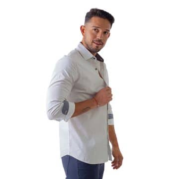Alternative view of Camisa Casual Dkny Blanco para Hombre