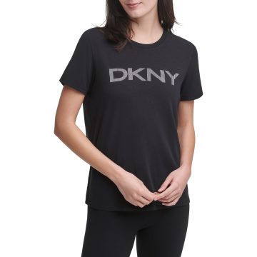 Camiseta Logo Dkny Original Negro Para Mujer