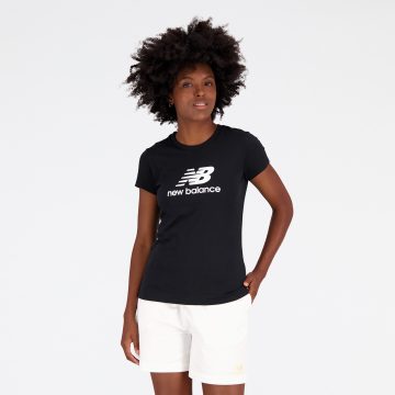 Camisa Deportiva New Balance Original EssStacked Negro Mujer