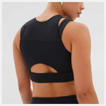Alternative view of Top New Balance Original Shape Shield Crop Bra Negro Mujer