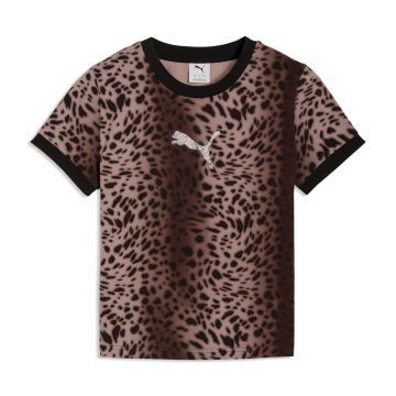 Camisa Deportiva Puma Originals Ess Graphics Leo Negro Mujer