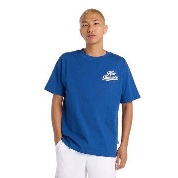 Camisa Deportiva NewBalance Athletic Legacy Azul Para Hombre