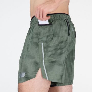 Alternative view of Pantaloneta New Balance Original Impact Run Verde Hombre