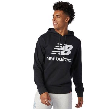 Hoodie New Balance Originals Essentials Stacked Negro Hombre