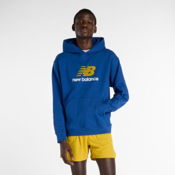 Hoodies New Balance Athletics French Terry Logo Azul Hombres