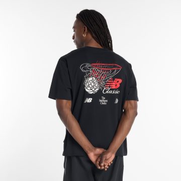 Alternative view of Camisa Deportiva New Balance Hoop Classic Graph Negro Hombre