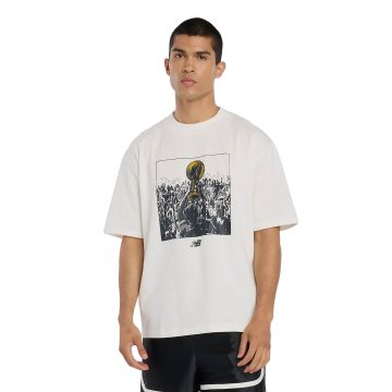 Camisa Deportiva New Balance Originales Hoops Blanco Hombres