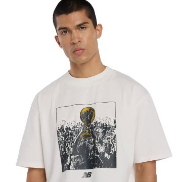 Alternative view of Camisa Deportiva New Balance Originales Hoops Blanco Hombres