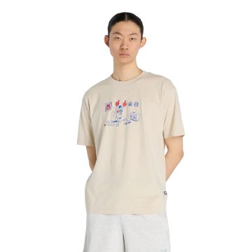 Camisa Deportiva New Balance Originals Graphics Beige Hombre
