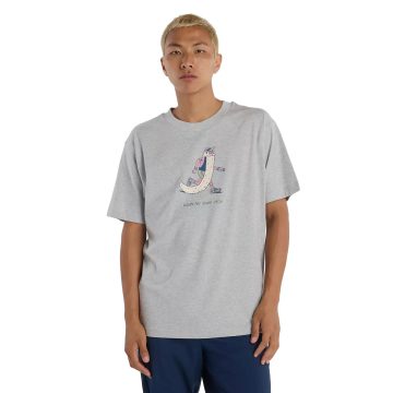 Camisa Deportiva New Balance Originales Graphics Gris Hombre