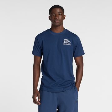 Camiseta New Balance Original Sport Sketch Azul Para Hombres