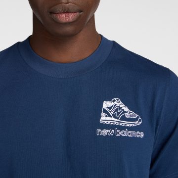 Alternative view of Camiseta New Balance Original Sport Sketch Azul Para Hombres