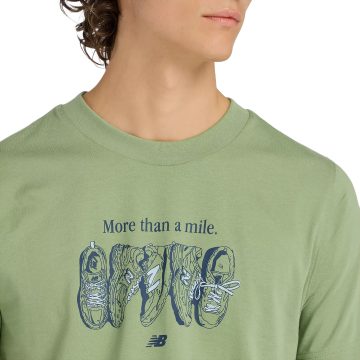 Alternative view of Camisa Deportiva New Balance Originals Graphics Verde Hombre