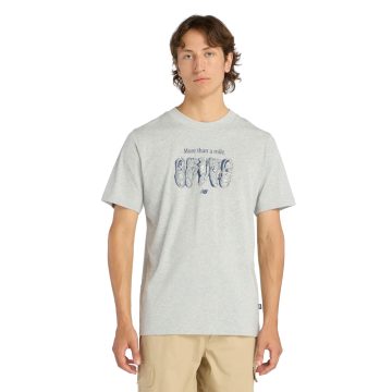 Camisa Deportiva New Balance Originales Graphics Gris Hombre