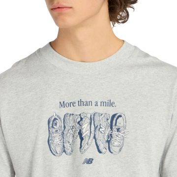 Alternative view of Camisa Deportiva New Balance Originales Graphics Gris Hombre